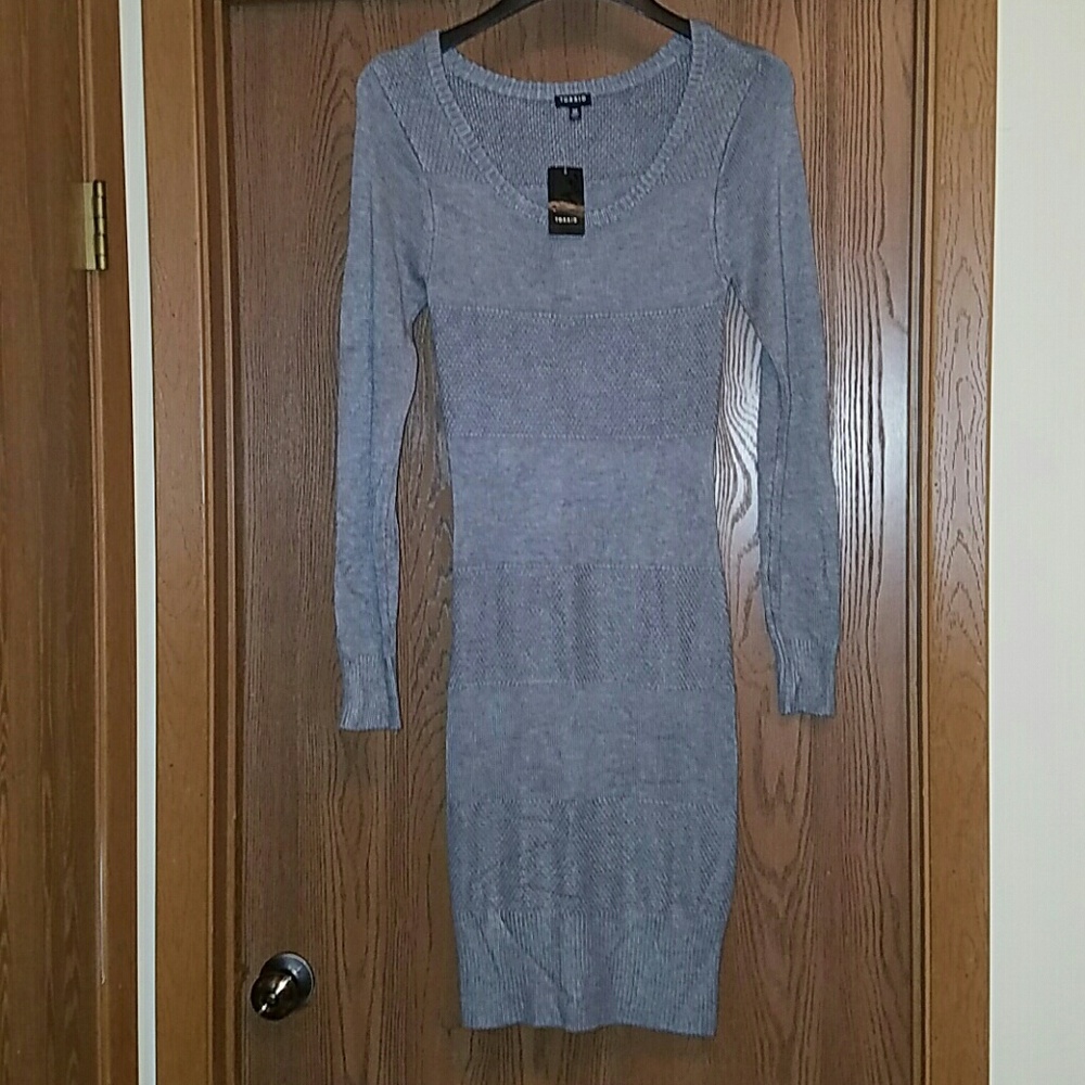 Torrid gray long sleeve sweater dress size 00
